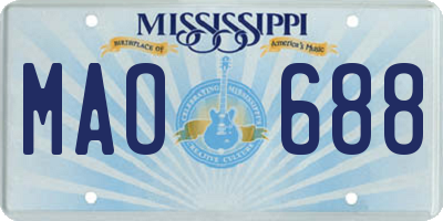 MS license plate MAO688