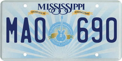 MS license plate MAO690