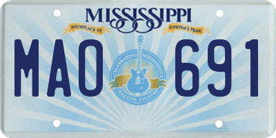 MS license plate MAO691