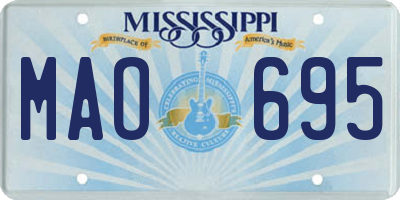 MS license plate MAO695
