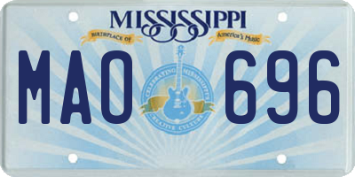 MS license plate MAO696