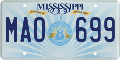 MS license plate MAO699