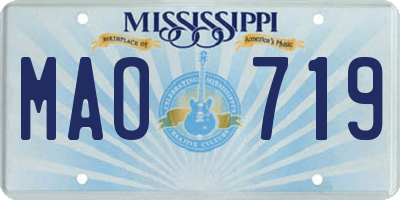MS license plate MAO719