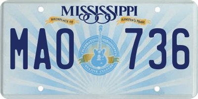 MS license plate MAO736
