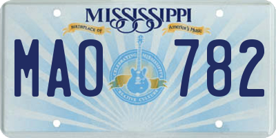 MS license plate MAO782