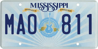 MS license plate MAO811