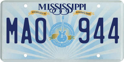 MS license plate MAO944