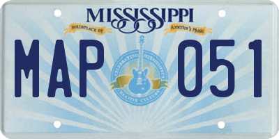 MS license plate MAP051