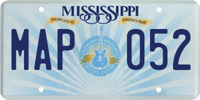 MS license plate MAP052
