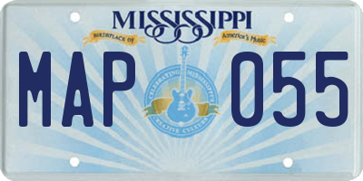 MS license plate MAP055