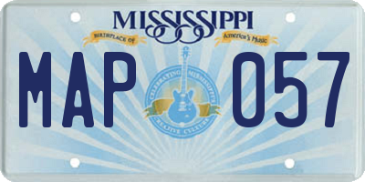MS license plate MAP057