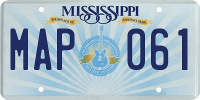 MS license plate MAP061