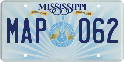 MS license plate MAP062
