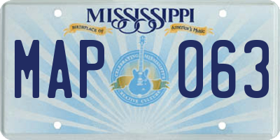 MS license plate MAP063