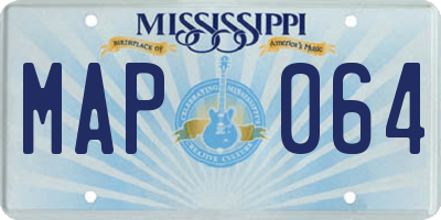 MS license plate MAP064