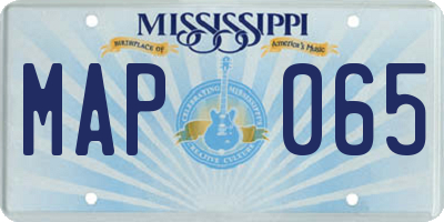 MS license plate MAP065