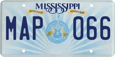 MS license plate MAP066