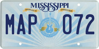 MS license plate MAP072
