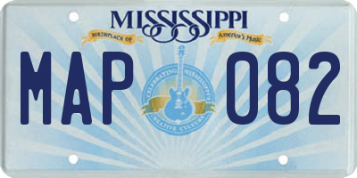 MS license plate MAP082
