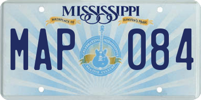 MS license plate MAP084