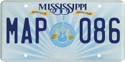 MS license plate MAP086