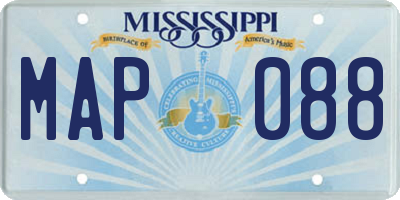 MS license plate MAP088