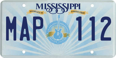 MS license plate MAP112