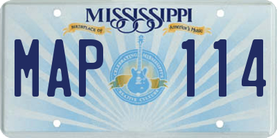 MS license plate MAP114