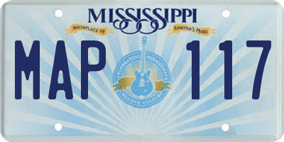 MS license plate MAP117
