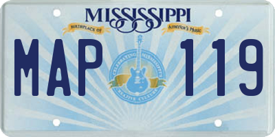 MS license plate MAP119