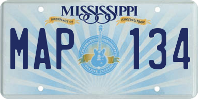 MS license plate MAP134
