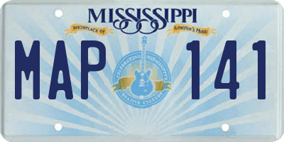MS license plate MAP141