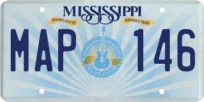 MS license plate MAP146