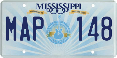 MS license plate MAP148
