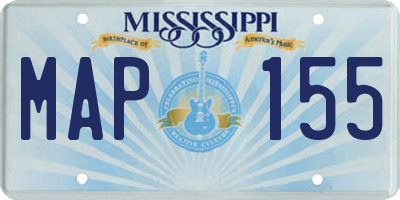MS license plate MAP155