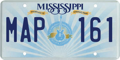 MS license plate MAP161