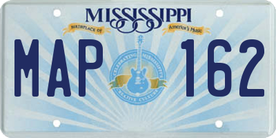MS license plate MAP162