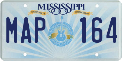MS license plate MAP164