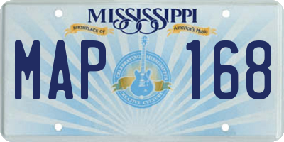 MS license plate MAP168
