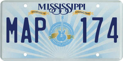 MS license plate MAP174