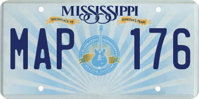 MS license plate MAP176