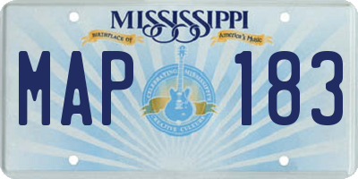 MS license plate MAP183