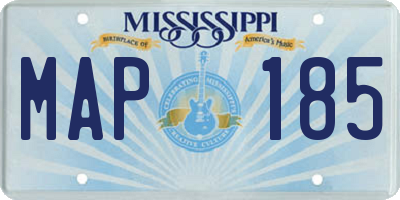 MS license plate MAP185