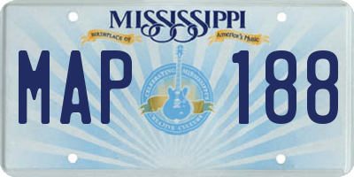 MS license plate MAP188