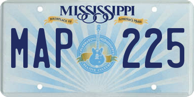 MS license plate MAP225