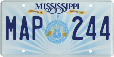 MS license plate MAP244
