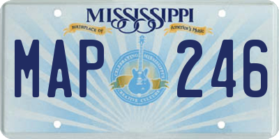 MS license plate MAP246