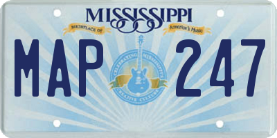MS license plate MAP247