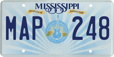 MS license plate MAP248
