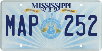 MS license plate MAP252